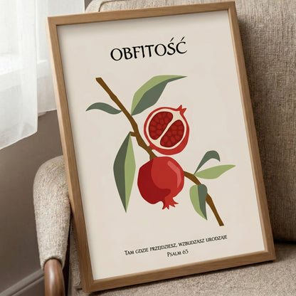 Plakat Chrześcijański "Obfitość — Psalm 65"
